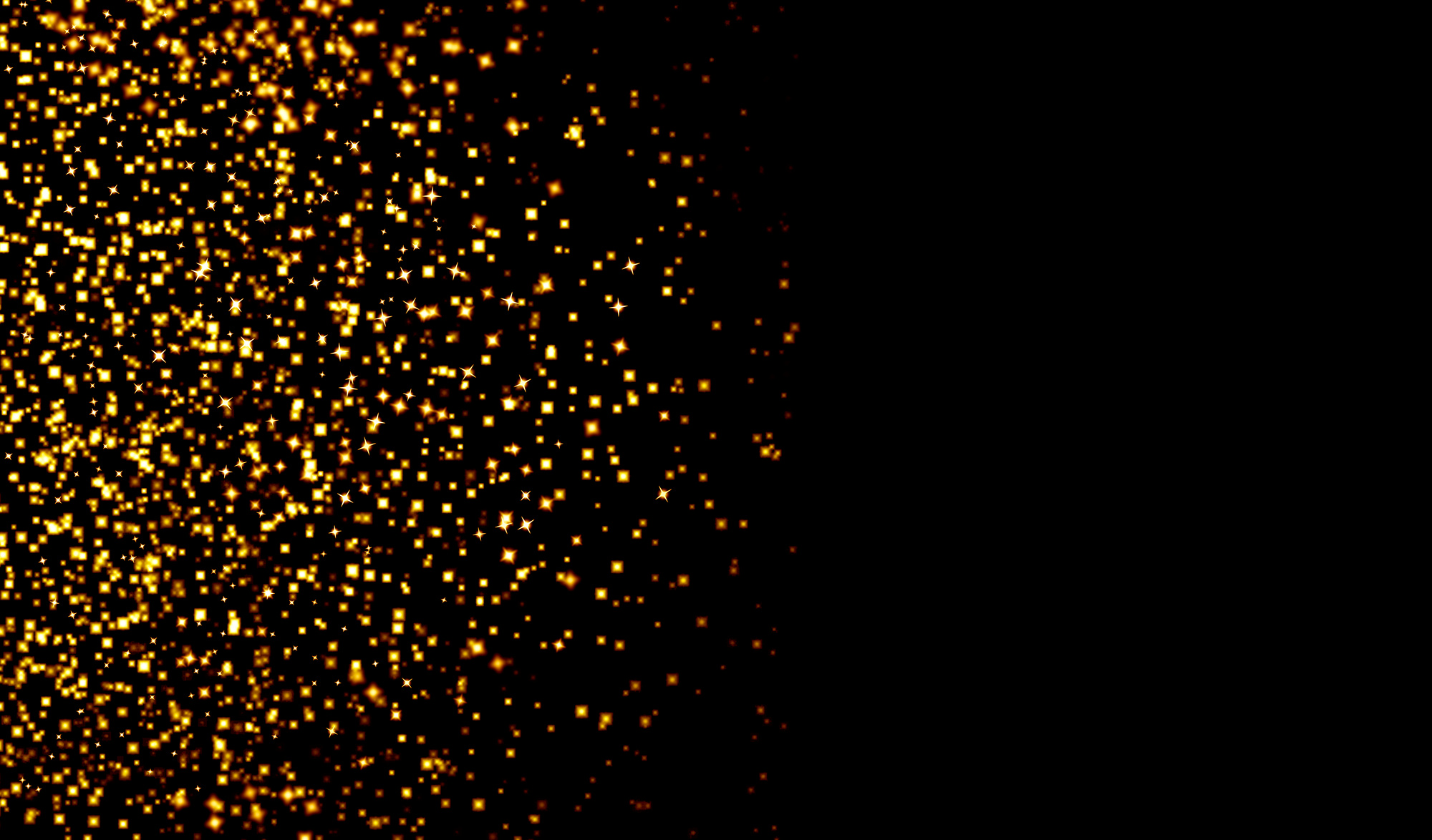 Gold sequins on black background, gold dust, black, gold, yellow