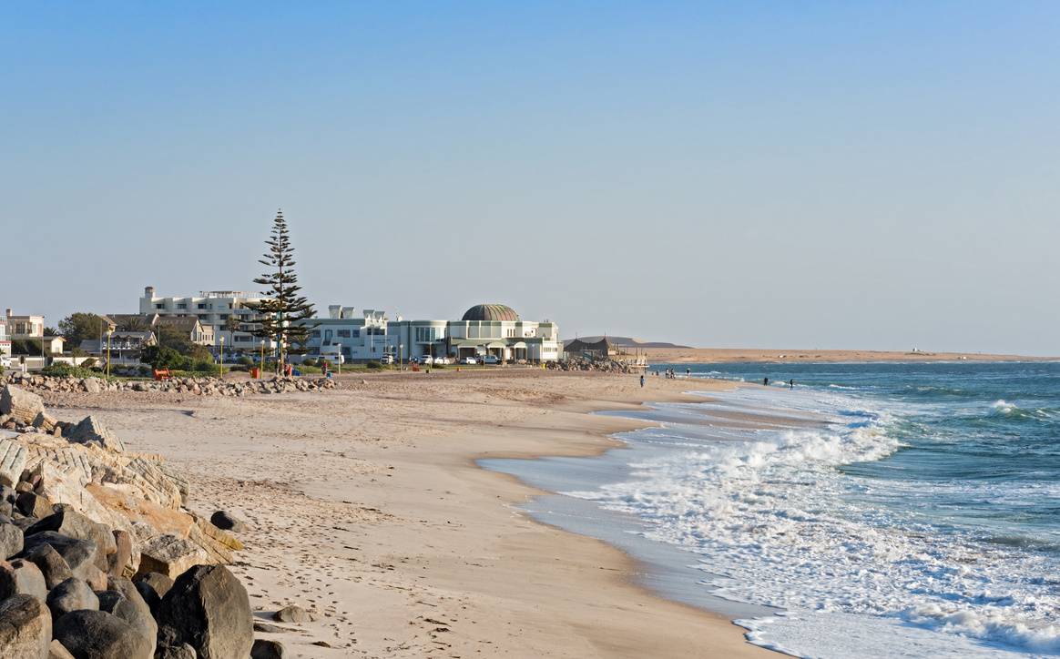 beach and holiday apartments in Swakopmund, Namibia
